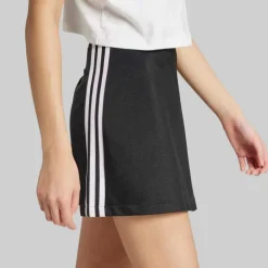 adidas Originals Damen Adicolor 3 Streifen Minirock Schwarz/Weiß
