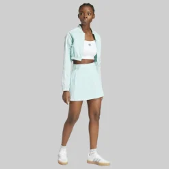 adidas Originals Damen Adicolor 3 Streifen Minirock Semi Flash Aqua