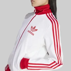 adidas Originals Damen Adicolor Classics Heritage Trainingsjacke Weiß/Better Scarlet