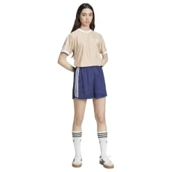 adidas Originals Damen Adicolor 3 Streifen Nadelstreifen T Shirt Magic Beige