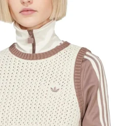adidas Originals Damen Adicolor Gestrickte Weste Wonder White