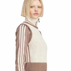 adidas Originals Damen Adicolor Gestrickte Weste Wonder White
