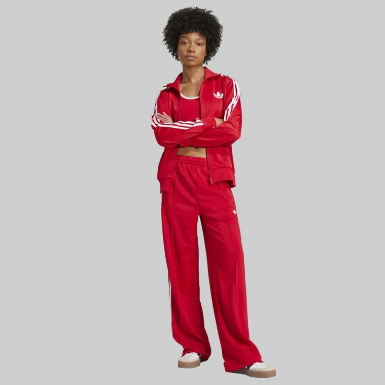 adidas Originals Damen Adicolor Classic Firebird Locker geschnittene Trainingshose Better Scarlet/Weiß