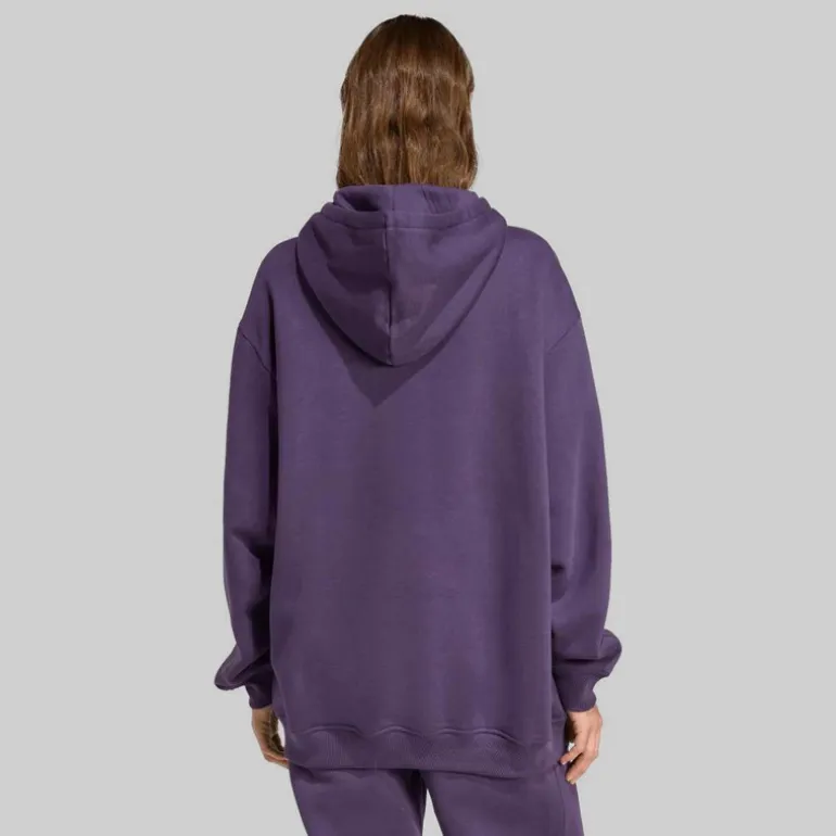 adidas Originals Damen Essentials Oversized Fleece Kapuzenpullover Aurora Plum