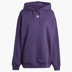 adidas Originals Damen Essentials Oversized Fleece Kapuzenpullover Aurora Plum