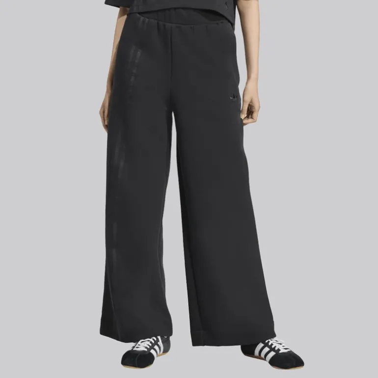 adidas Originals Damen weit geschnittene Jogginghose mit 3 Streifen Schwarz