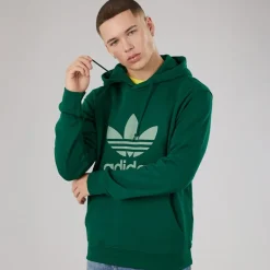 adidas Originals Herren Adicolour Classics Trefoil Hoodie Collegiate Green