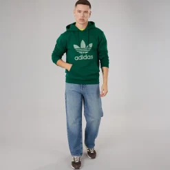 adidas Originals Herren Adicolour Classics Trefoil Hoodie Collegiate Green