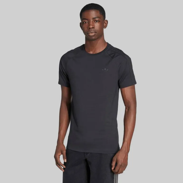 adidas Originals Herren Adicolor Trefoil T Shirt Schwarz/Schwarz