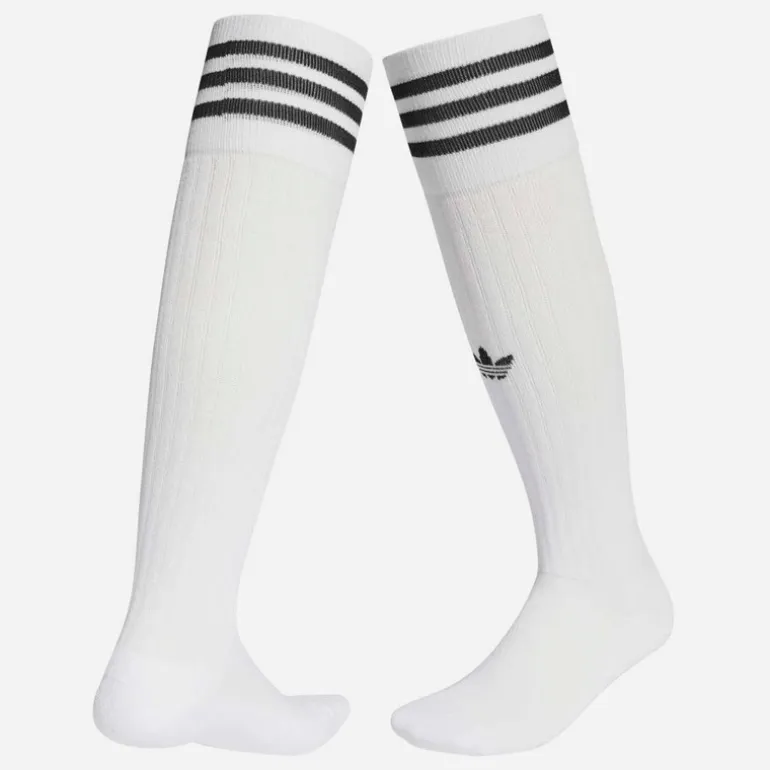 adidas Originals 3 Streifen Fußball Kniestrümpfe Weiß/Schwarz