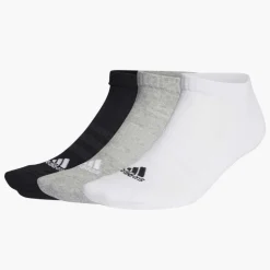 adidas Sportbekleidung Gepolsterte Drei Pack Low Cut Knöchelsocken Grey Heather/Weiß/Schwarz