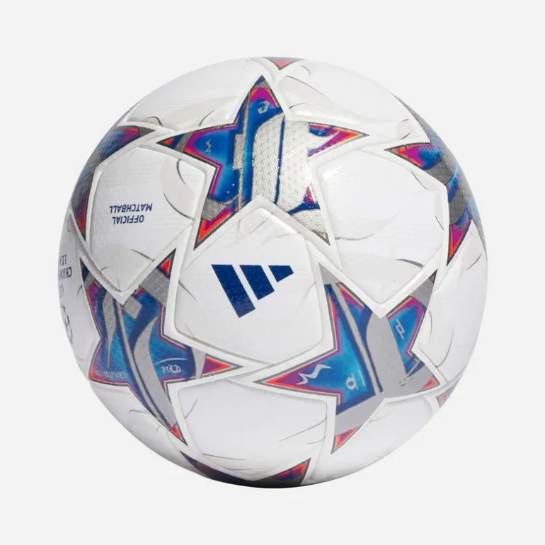 adidas UEFA Champions League 23/24 Offizieller Pro Spiel Fußball (FIFA Quality Pro Zertifiziert) Weiß/Silver Metallic/Bright Cyan/Royal Blue