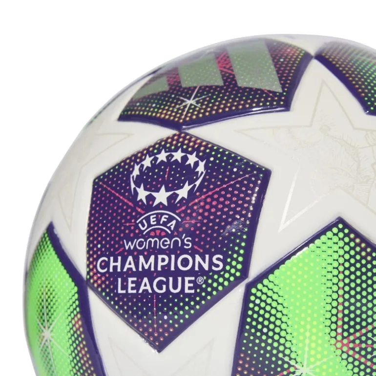 adidas UEFA Champions League 25/26 Mini Fussball Weiß/Shock Pink/Multi/Solar Yellow