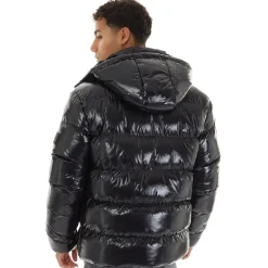 Avant Garde Herren Ammercy Steppjacke mit Hochglanz Schwarz