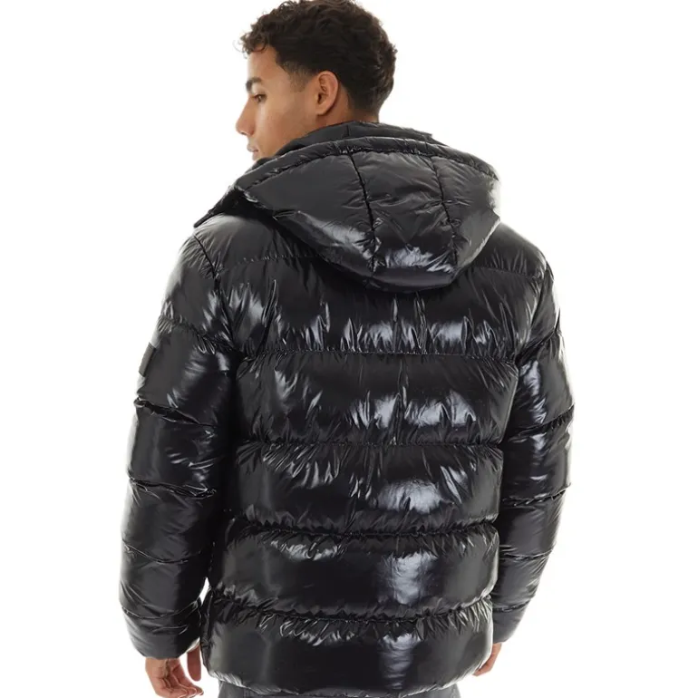 Avant Garde Herren Ammercy Steppjacke mit Hochglanz Schwarz