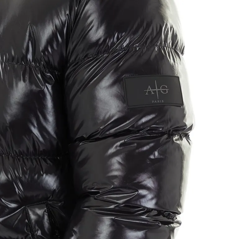Avant Garde Herren Ammercy Steppjacke mit Hochglanz Schwarz