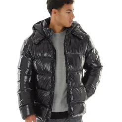 Avant Garde Herren Ammercy Steppjacke mit Hochglanz Schwarz