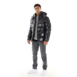 Avant Garde Herren Ammercy Steppjacke mit Hochglanz Schwarz