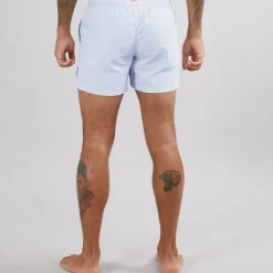 Avant Garde Herren Farris Knitter Badeshorts Silber Blau