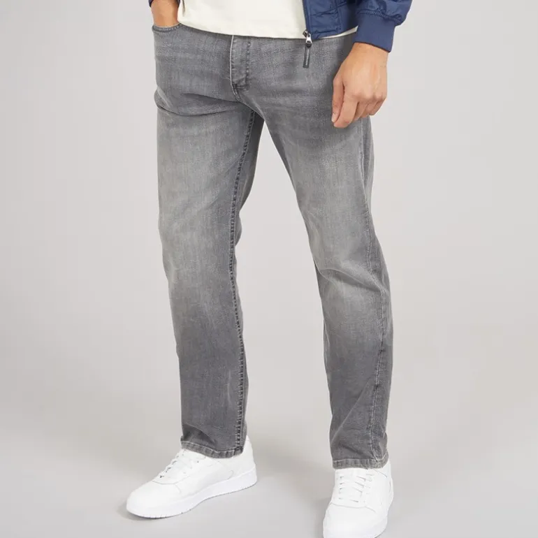 Avant Garde Herren Harlow Jeans mit geradem Bein Grau