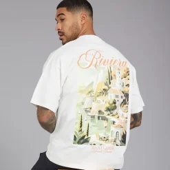 Avant Garde Herren Scape T-Shirt Off White