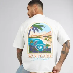 Avant Garde Herren Terrain T Shirt Off White