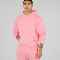 Avant Garde Hoodie Herren Kreatives leicht Oversized Bubblegum Pink