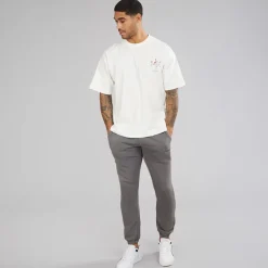 Avant Garde Jogginghose Herren mit Pigmentfärbung Stahl