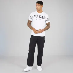 Avant Garde T-Shirt Herren Kryptisch Weiß
