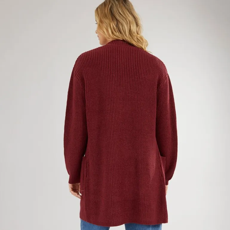 Bench Damen Asteria Strickjacke Burgunderrot
