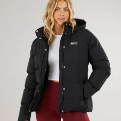 Bench Damen Atha Kurze Steppjacke Schwarz