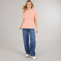 Bench Damen Craya T Shirt Pink Coral