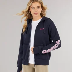 Bench Damen Darcine Zip Thru Hoodie Dunkelblau