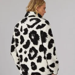 Bench Damen Gorla Borg Fleece Winter Weiss / Schwarz Leopard