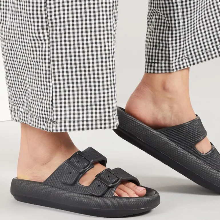 Bench Damen Ibbette Sandalen mit doppeltem Riemen Schwarz