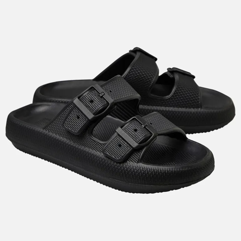 Bench Damen Ibbette Sandalen mit doppeltem Riemen Schwarz