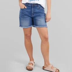 Bench Damen Kaylie Denim Shorts Mittelblau