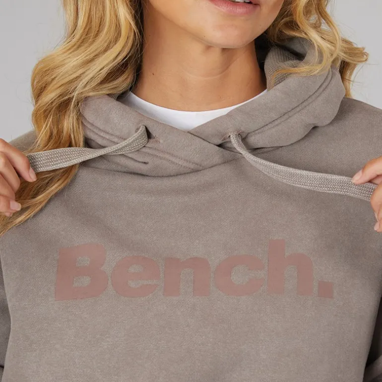 Bench Damen Lerenna Hoodie Warm Gewaschenes Taupe
