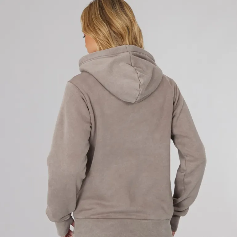 Bench Damen Lerenna Hoodie Warm Gewaschenes Taupe