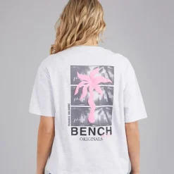 Bench Damen Lilla T-Shirt Ice Grey Marl