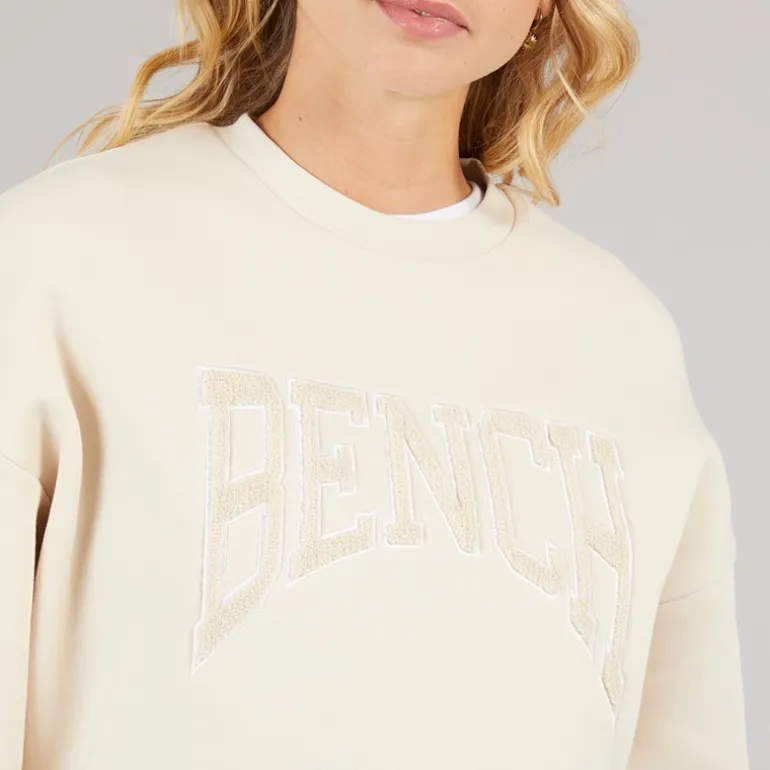 Bench Damen Lioh Oversized Sweatshirt Chalk