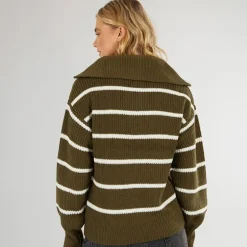 Bench Damen Margita Pullover Dunkles Oliv