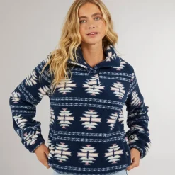 Bench Damen Navo Borg Fleece Marineblau