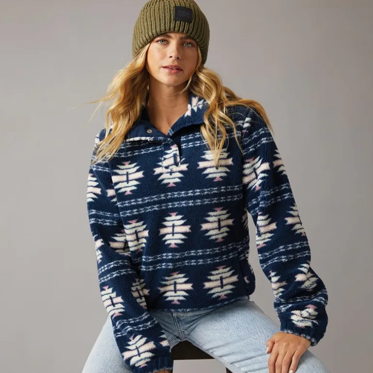 Bench Damen Navo Borg Fleece Marineblau