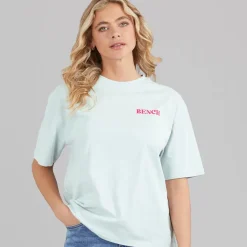 Bench Damen Reisy T Shirt Baby Blue