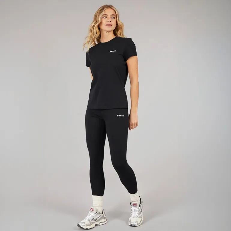 Bench Damen Samira T Shirt Und Leggings Set Schwarz