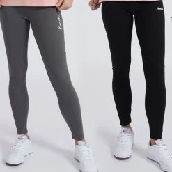 Bench Damen Tamna Leggings 2er-Pack Schwarz/Anthrazit