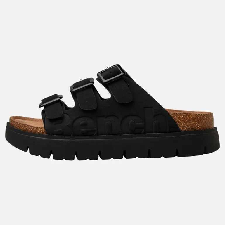 Bench Damen Ushuaia Dreifach Schnallen Sandalen Schwarz