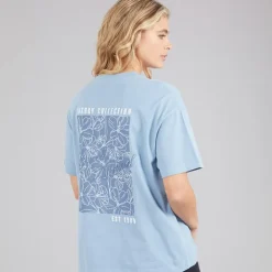 Bench Damen Yerra T Shirt Dusky Blue