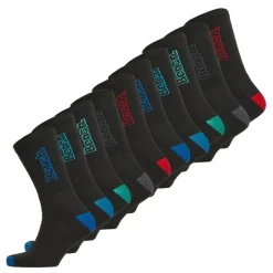 Bench Herren Atlas Zehn Pack Gepolsterte Crew Socken Schwarz/Multi